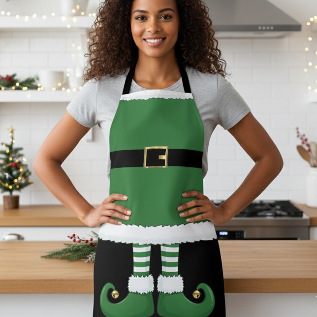 Christmas Elf Holiday Green Apron (Creator Uploaded)
