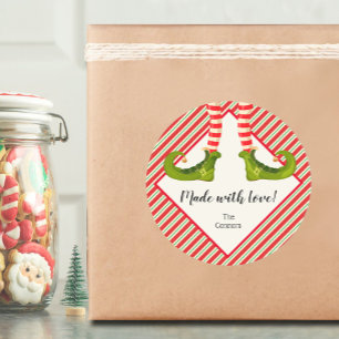 Christmas Elf Homemade Goods Holiday Baking Classic Round Sticker