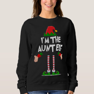 Christmas Elf I'm The Aunt Elf Matching Xmas Sweatshirt
