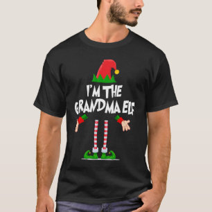 Christmas Elf  I'm The Grandma Elf Matching Xmas T-Shirt