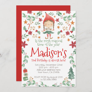 Christmas Elf Invitation