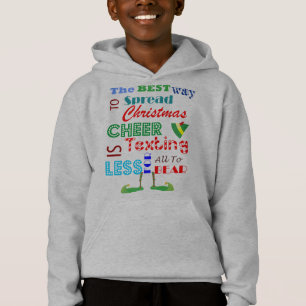 Christmas Elf Kids Hoodie Sweatshirt for Boys