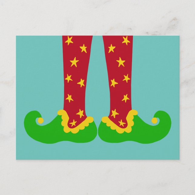 Christmas Elf Legs Postcard (Front)
