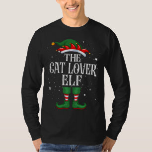 Christmas Elf Matching Family Funny The Cat Lover T-Shirt