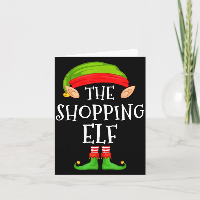 Christmas Elf Matching Family Pajama, The Shopng E Card (Front)