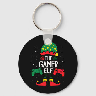 Christmas Elf Matching Gamer Family Gaming Boys Ki Key Ring