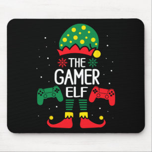Christmas Elf Matching Gamer Family Gaming Boys Ki Mouse Pad