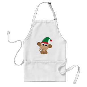 Christmas Elf Monkey Standard Apron