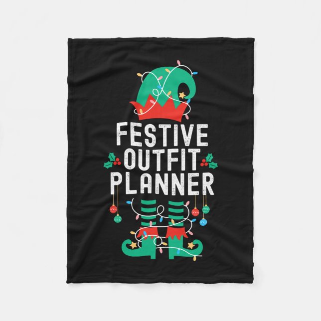 Christmas Elf Office Team Party Family Matching _1 Fleece Blanket (Front)