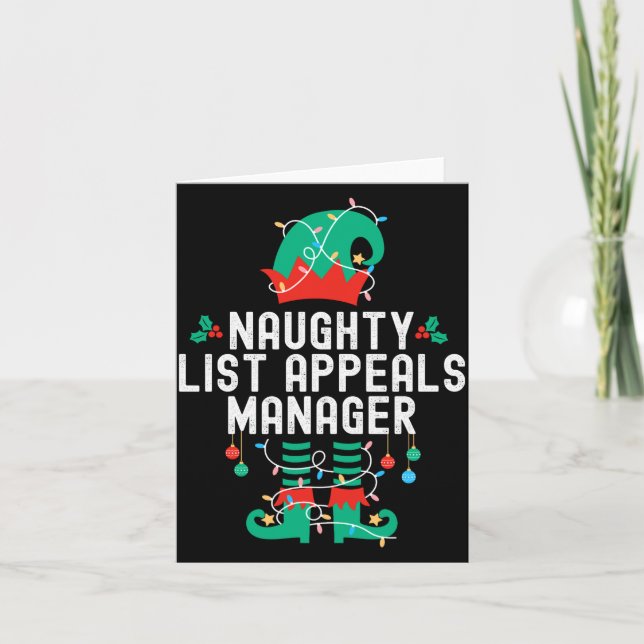 Christmas Elf Office Team Party Family Matching  Card (Front)