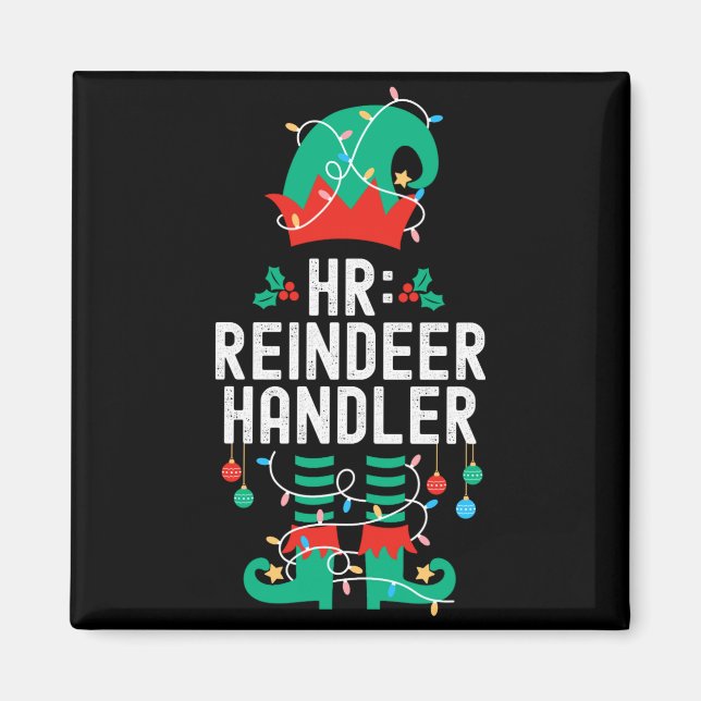 Christmas Elf Office Team Party Family Matching  Magnet (Front)