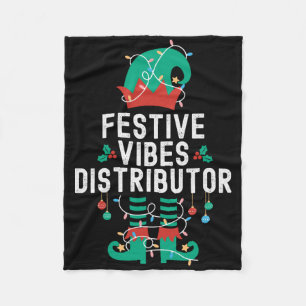 Christmas Elf Office Team Party Family Matching T  Fleece Blanket