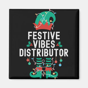 Christmas Elf Office Team Party Family Matching T  Magnet