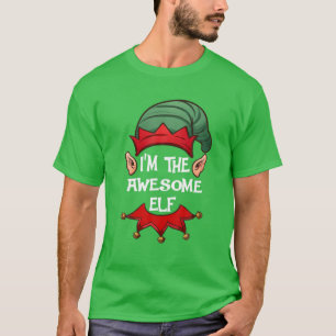 Christmas Elf Pajama I'm The Awesome Elf Christmas T-Shirt