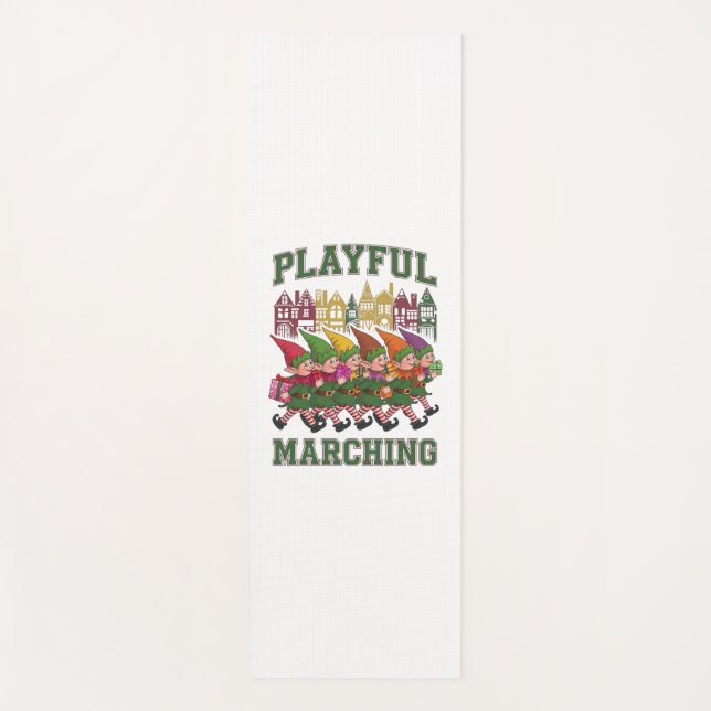 Christmas Elf Parade Yoga Mat (Front)