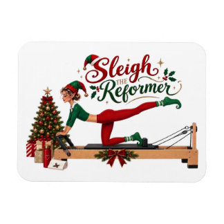 Christmas Elf Pilates Reformer Magnet