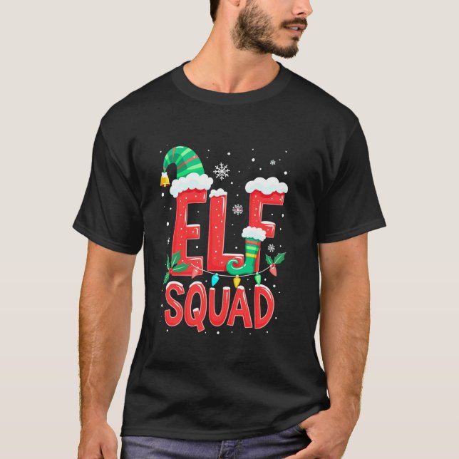 Christmas Elf Squad Family Matching Xmas Party Chr T-Shirt (Front)