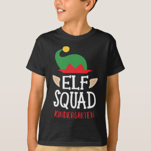 Christmas Elf Squad Kindergarten Teacher T-Shirt