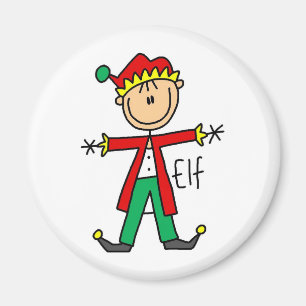 Christmas Elf Stick Figure Magnet