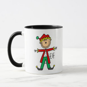 Christmas Elf Stick Figure Mug