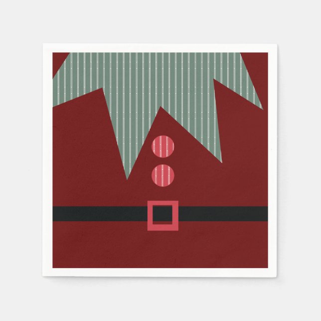 Christmas  Elf Suit Holiday Party  Napkin (Front)