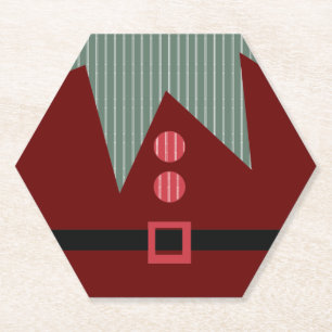 Christmas  Elf Suit Holiday Party  Paper Coaster