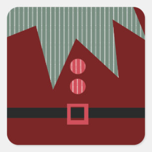 Christmas  Elf Suit Holiday Party   Square Sticker