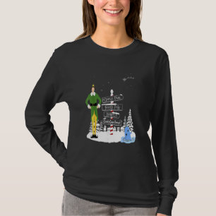 Christmas Elf Towns Holiday Santa Buddy Snow T-Shirt