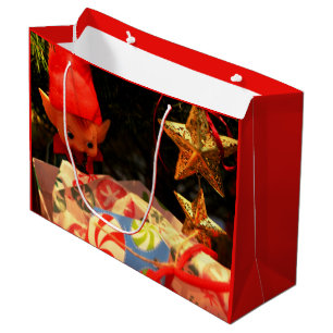Christmas Elf under the Christmas Tree Gift Bag