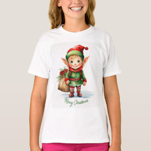 Christmas elf with a sack of gifts T-Shirt