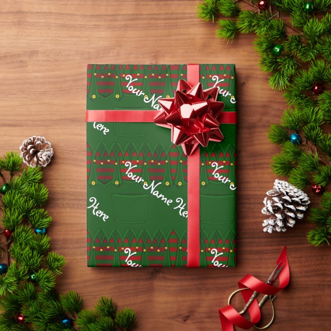 Christmas Elf Wrapping Paper Cute Elf Gift Paper (Holiday Gift)