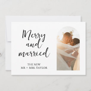 Christmas Elopement Wedding Announcement Card