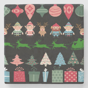 Christmas Elves and More Stone Coaster