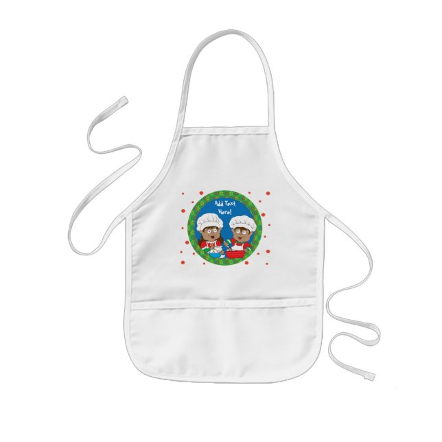 Christmas Elves of Colour Kids Apron (Front)
