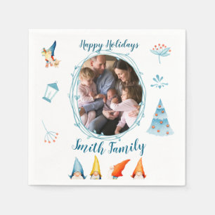 Christmas Elves Paper Napkins With Photo