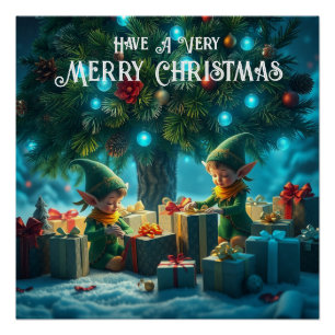 Christmas Elves Poster