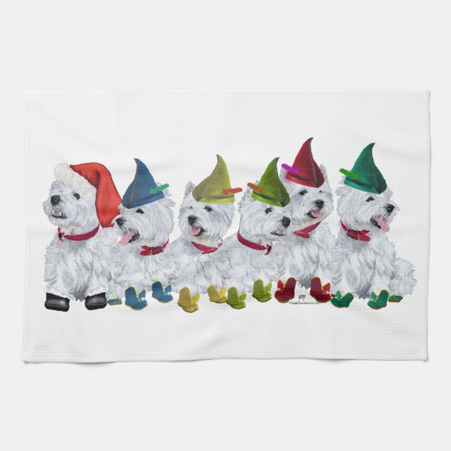 Christmas Elves Tea Towel (Horizontal)