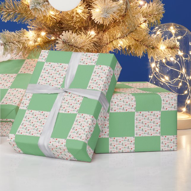 Christmas Elves With Polka Dots Wrapping Paper (Holidays)