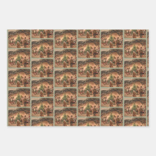 Christmas Elves Wrapping Paper Set 2