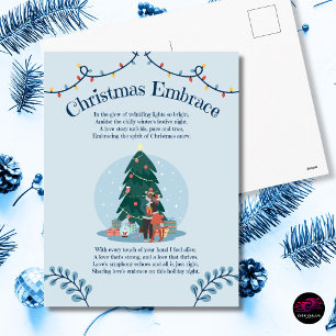Christmas Embrace Love Poem Postcard
