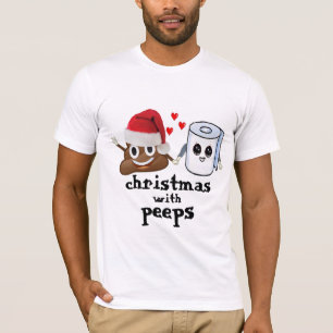 christmas emoji dump toilet paper funny design T-Shirt