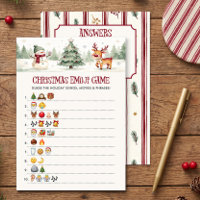 Christmas Emoji Party Game Printable