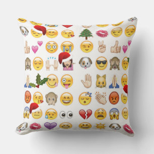 christmas emojis cushion