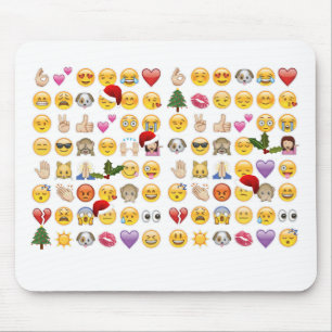 christmas emojis mouse pad