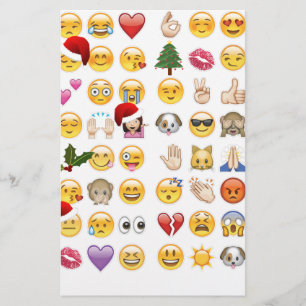 christmas emojis stationery