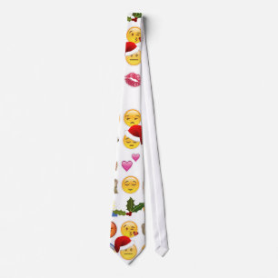christmas emojis tie