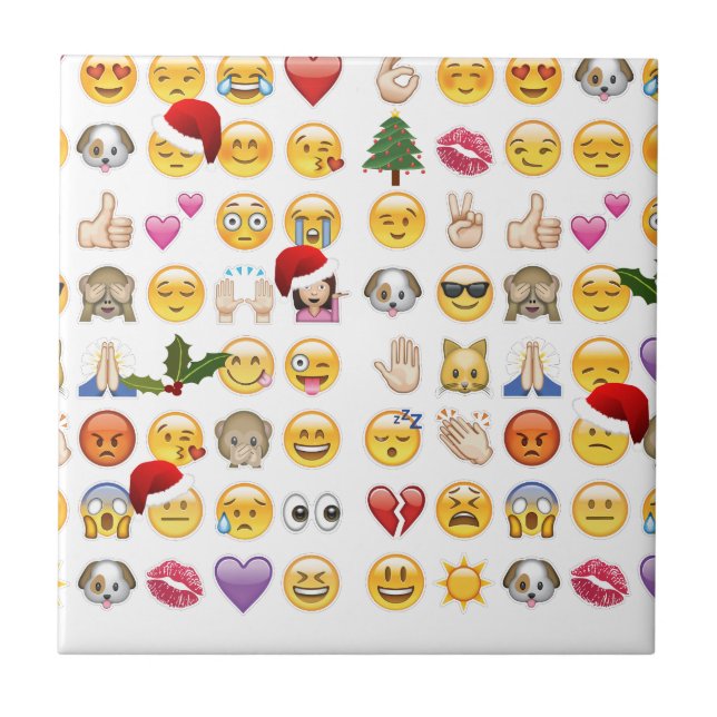 christmas emojis tile (Front)