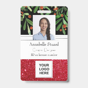 Christmas Employee ID Badge