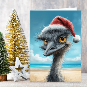 Christmas Emu Holiday Card