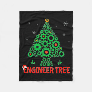Christmas Engineer Tree _ Mechanical Engineering G Fleece Blanket